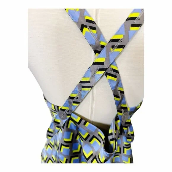 Wildfang The Empower Satin Cami Adjustable Straps Geo Print Sz S - Picture 4 of 6